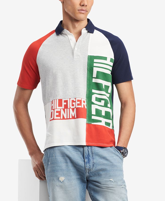 Tommy Hilfiger Men's Arnold Patched Graphic-Print Logo Polo, Created ...