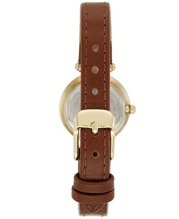 Anne Klein - Watch, Women's Brown Leather Strap 10-9442CHHY