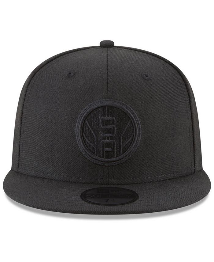 New Era San Antonio Spurs Blackout 59FIFTY Fitted Cap & Reviews ...