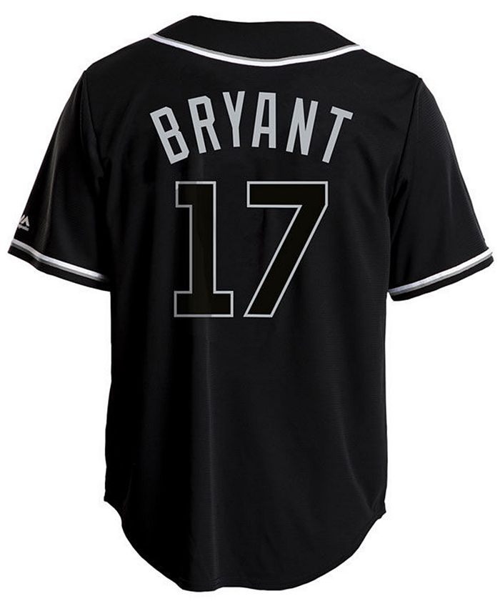 Majestic Men's Kris Bryant Chicago Cubs Pitch Black Jersey - Macy's