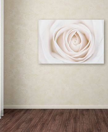 Trademark Global - Cora Niele Pure White Rose 30" x 47" Canvas Art Print