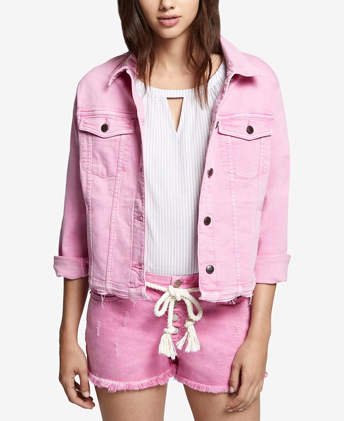 Sanctuary pink discount denim jacket