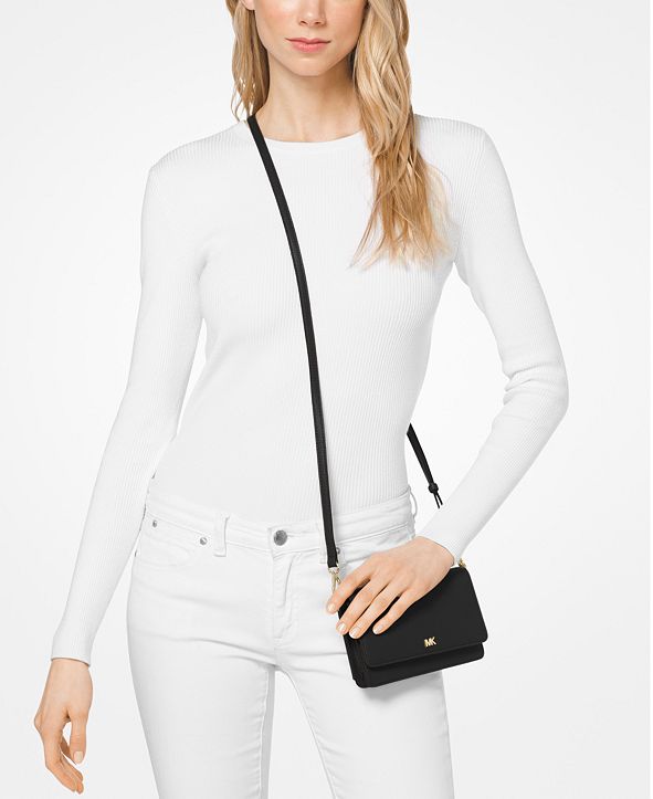 Michael Kors Pebble Leather Phone Crossbody Wallet & Reviews Handbags