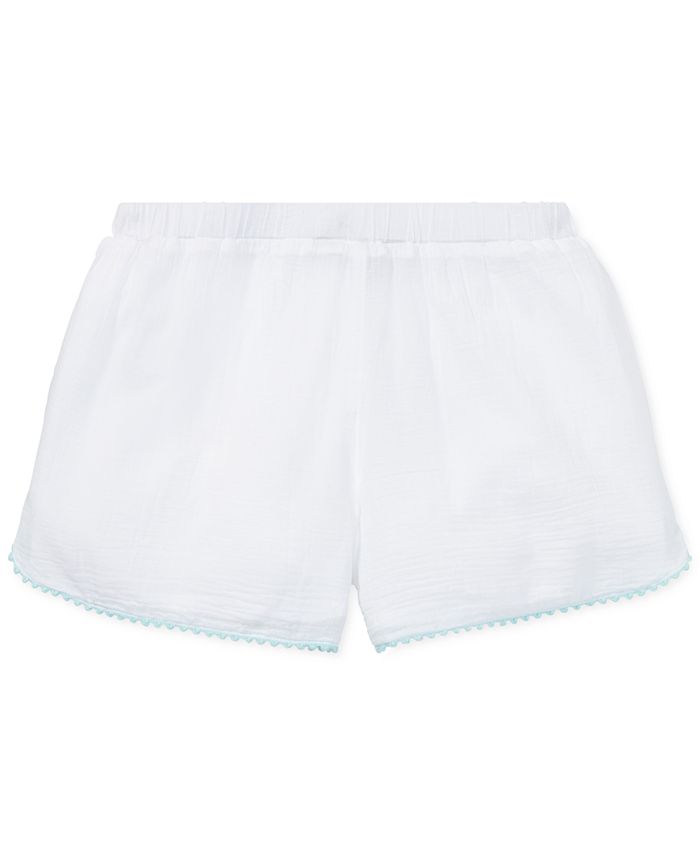 Polo Ralph Lauren Big Girls Trimmed Cotton Shorts - Macy's