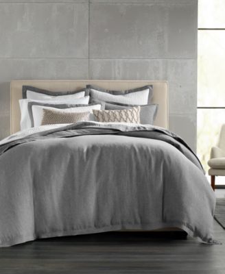 Hotel Collection Grey Linen King Duvet Cover Created For Macy S