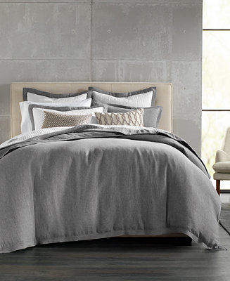 Grey Linen Bedding Collection, Duvet Cover Macy S Hotel Collection Linen