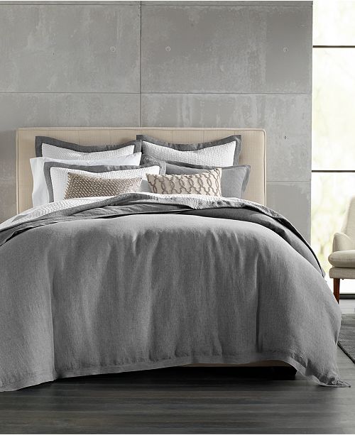 Hotel Collection Grey Linen Bedding Collection Created For Macy S