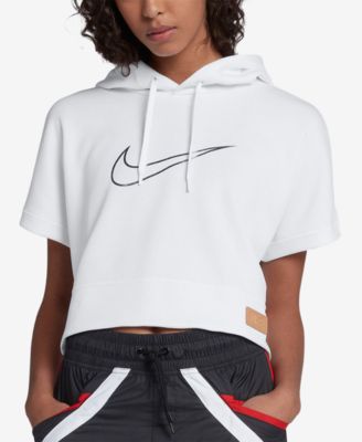 macys nike cropped hoodie