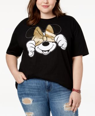 Disney - Plus Size Cotton Metallic Minnie Mouse T-Shirt