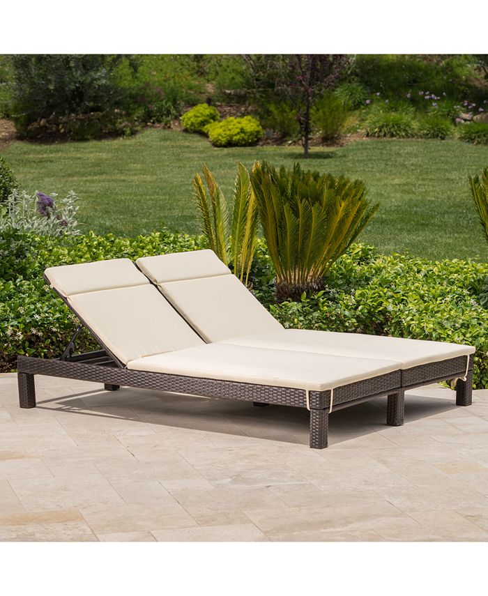 Noble House Lucinda Outdoor Double Lounge Chair Macy's
