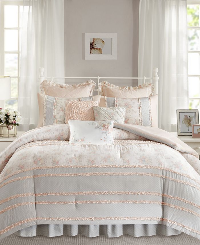 Details about   Madison Park Cozy 100% Cotton Comforter Set Casual Modern Design All Season Bedd 