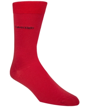 Calvin Klein Men's Socks Giza Cotton Flat Knit Crew