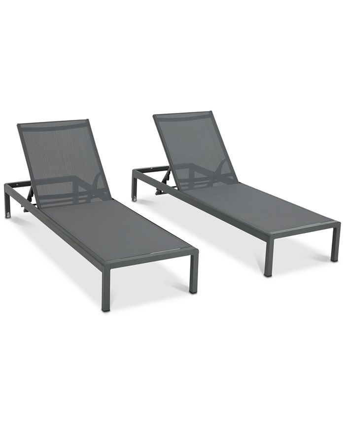 Noble House - Westlake Outdoor Chaise Lounge (Set of 2), Quick Ship
