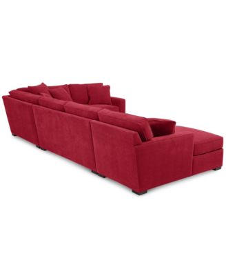 Radley 4-Pc. Fabric Chaise Sectional Sofa with Wedge Piece