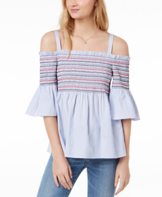 Maison Jules - Smocked Off-The-Shoulder Top