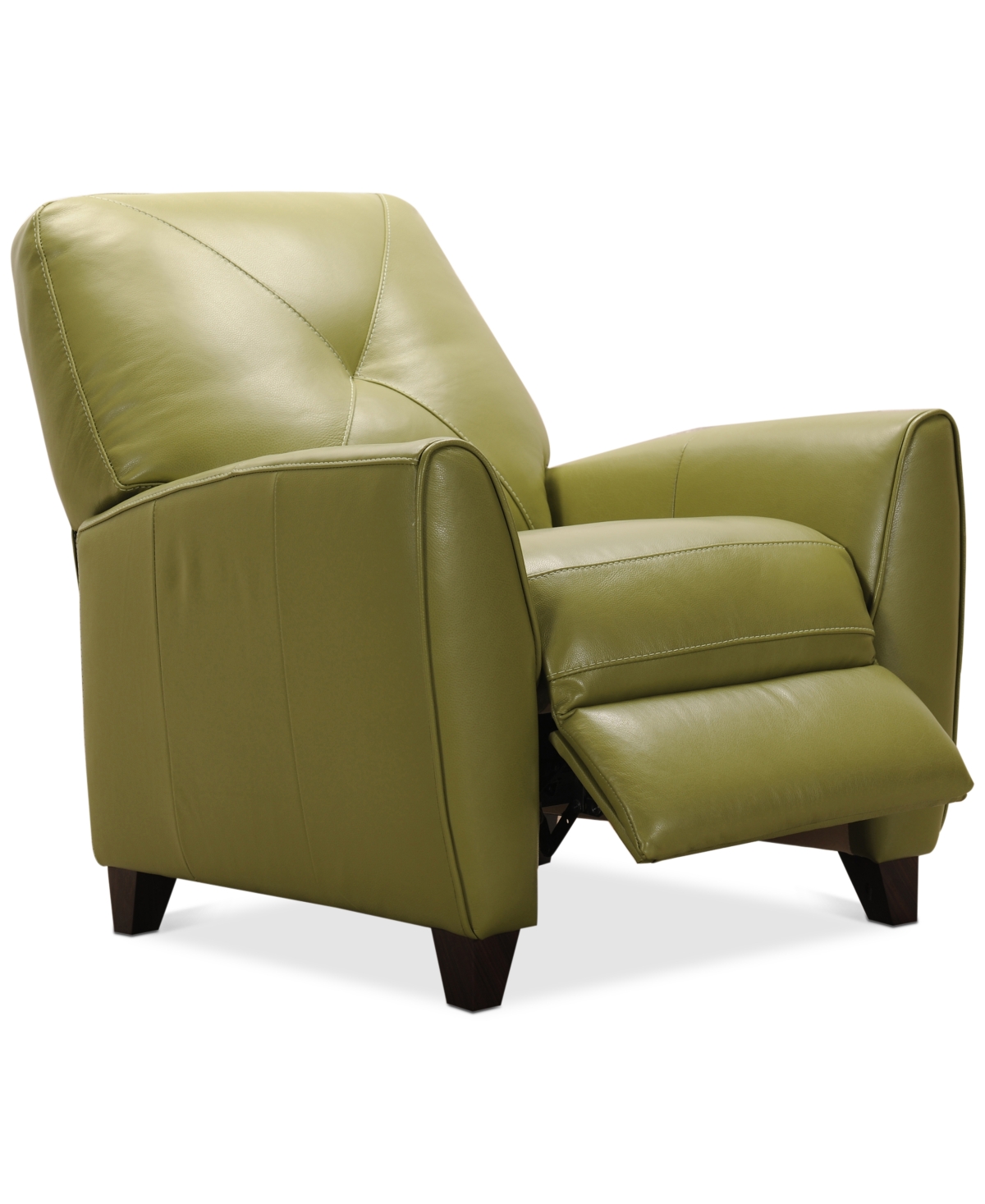 Myia 35" Tufted Leather Pushback Recliner Chair, Created for Macy's