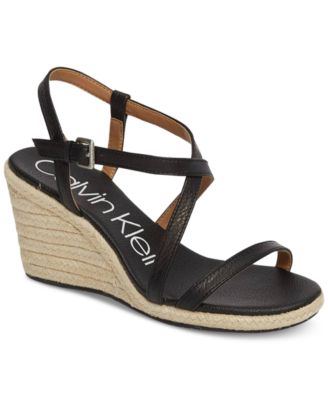 calvin klein women's bellemine espadrille wedge sandal