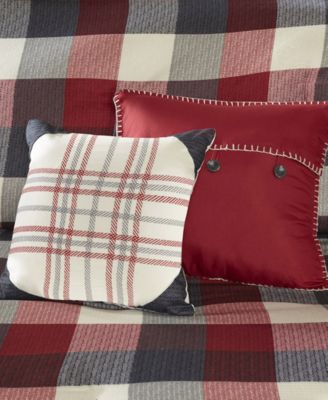 Ridge Herringbone 6-Pc. Duvet Cover Set, Full/Queen