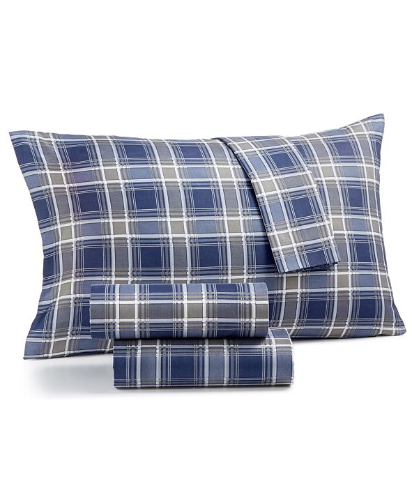 Sanders Printed Microfiber Full 4Pc Sheet Set, Created for Macy's