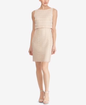 American Living - Floral-Lace Popover Dress