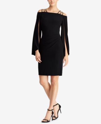 Lauren Ralph Lauren Satin-Strap Jersey Dress - Macy's