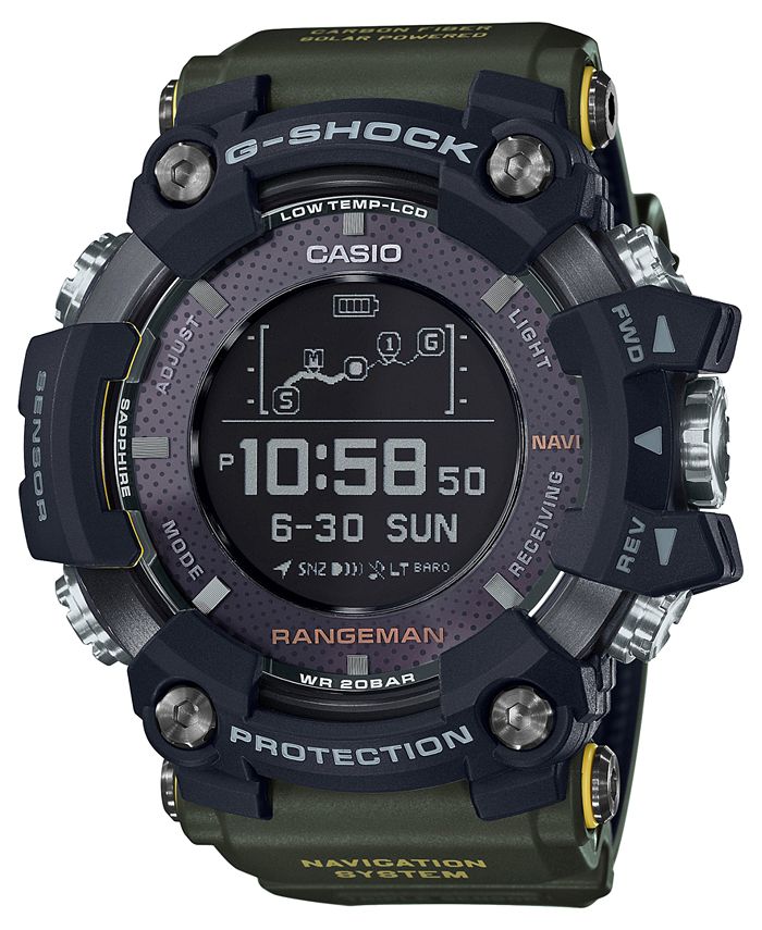 olive green g shock watch