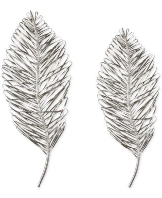 Uttermost - Leaflets 2-Pc. Silver-Finish Wall Art Set