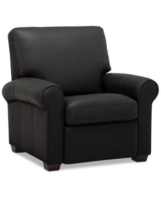 Orid 36" Leather Roll Arm Pushback Recliner, Created for Macy's
