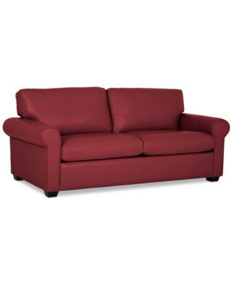 Orid 77" Full Roll Arm Leather Sleeper