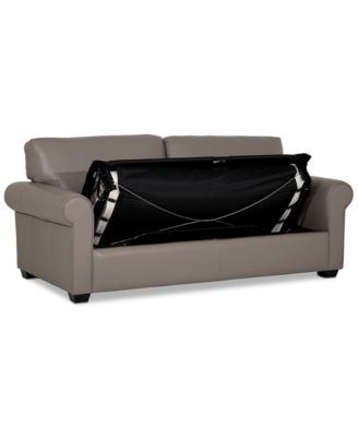 Orid 77" Full Roll Arm Leather Sleeper