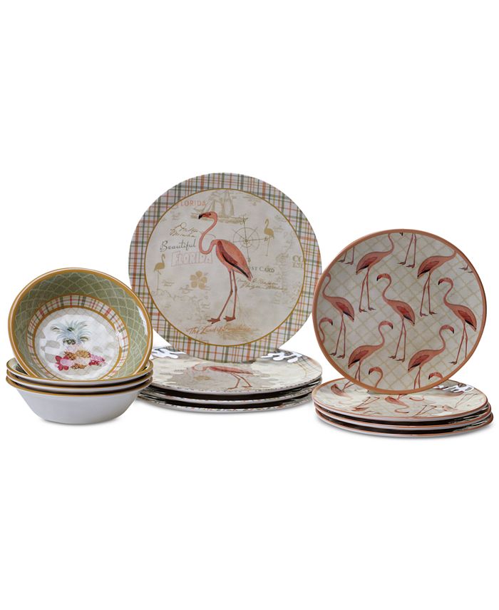 Certified International Floridian 12Pc. Dinnerware Set, Service for 4