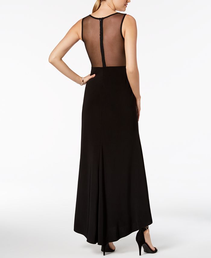 beaded illusion gown