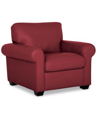 Orid 36" Leather Roll Arm Chair