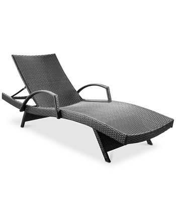 Noble House - Maxwell Outdoor Chaise Lounge, Quick Ship