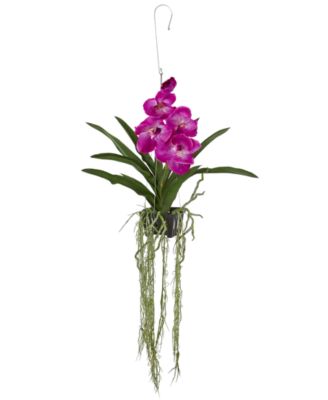 Nearly Natural - 41'' Artificial Vanda Orchid Hanging Basket