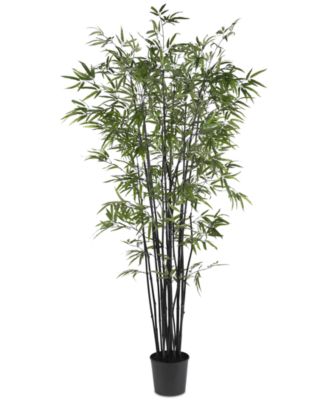 Nearly Natural - 6.5' Artificial Black Bamboo Tree