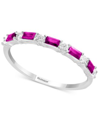 EFFY Collection - Ruby (1/3 ct. t.w.) & Diamond (1/8 ct. t.w.) Ring in 14k White Gold