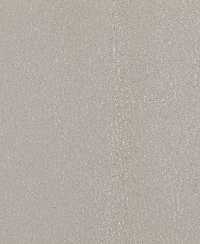 Furniture Myia Tufted Leather Oval Ottoman, Created for Macy's Macy's