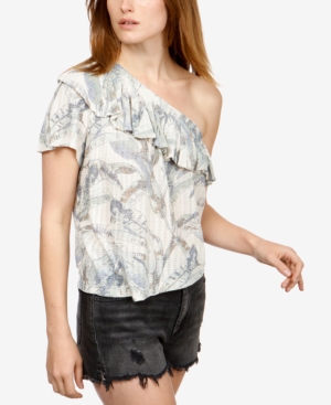 LUCKY BRAND FLORAL-PRINT ONE-SHOULDER TOP