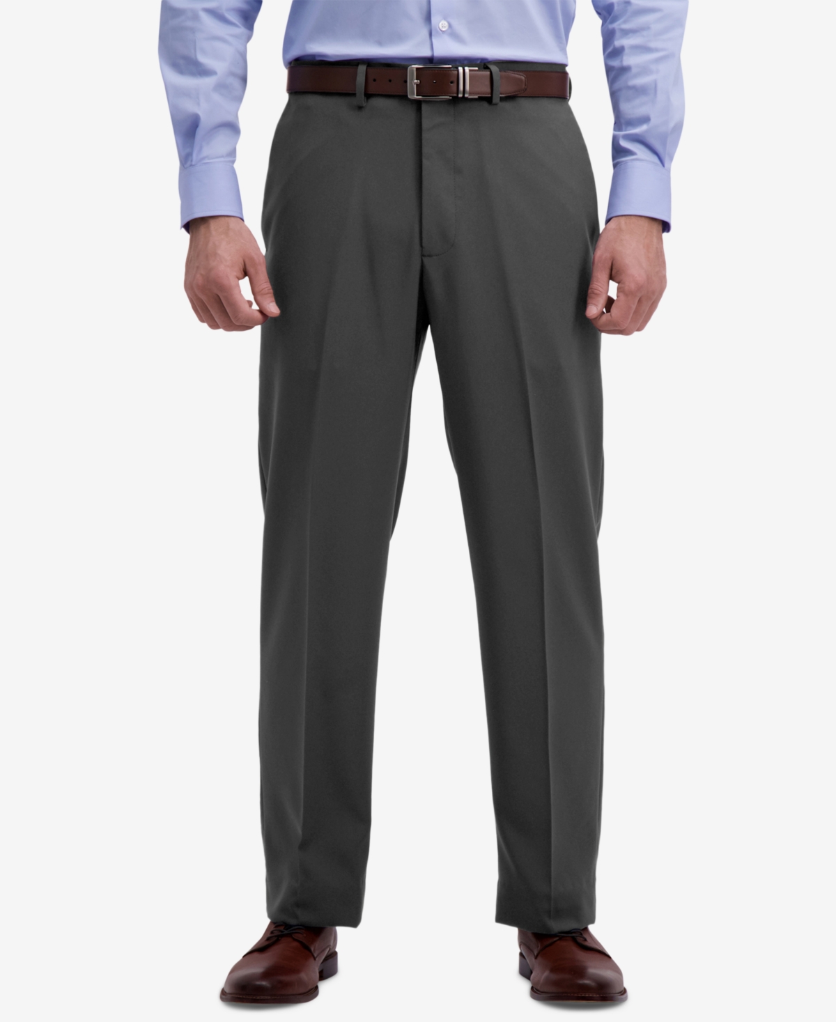 Microfiber Performance Classic-Fit Dress Pants, Created for Macy's - Grey