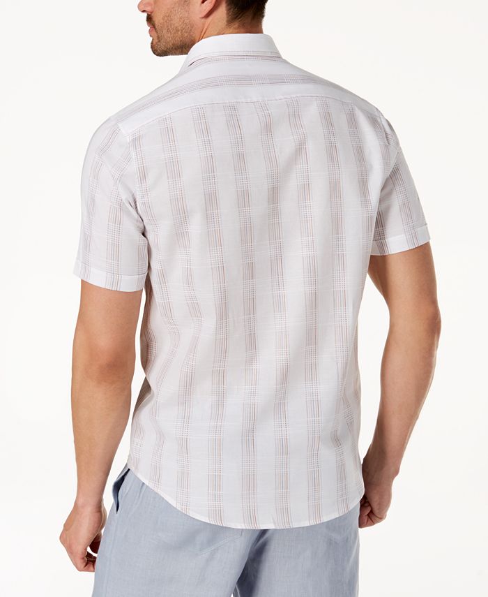 Tasso Elba Men's Latomie Dobby Stripe Shirt, Created for Macy's - Macy's