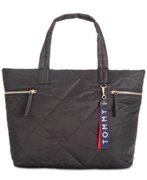 TOMMY HILFIGER KENSINGTON QUILTED NYLON TOTE