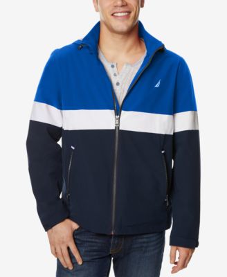 Nautica - Men's Colorblocked Full-Zip Hooded Jacket