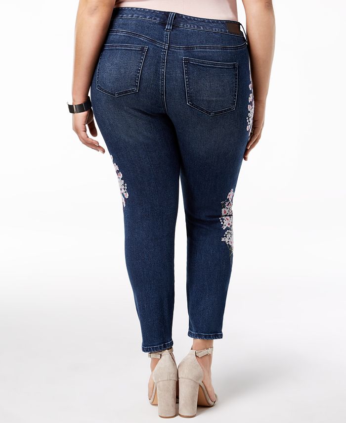 Celebrity Pink Trendy Plus Size Embroidered Skinny Ankle Jeans - Macy's