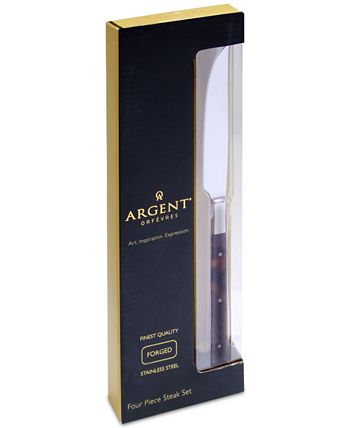 Argent Orfèvres™ St. Laurent - 4 Piece Steak Knife Set, Forged 18/10,  Triple Rivets