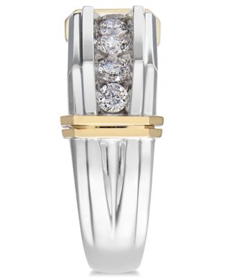 Men's Diamond Ring (1/2 ct. t.w.) in 10k Gold  and White Gold