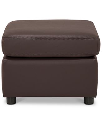 Ennia Leather Ottoman, Created for Macy's
