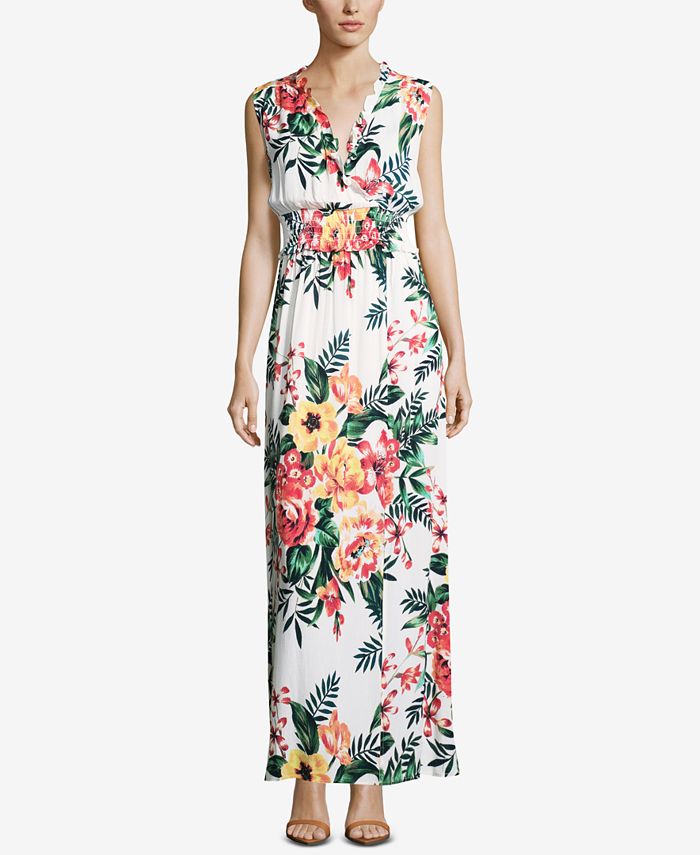 ECI Floral-Print Maxi Dress - Macy's