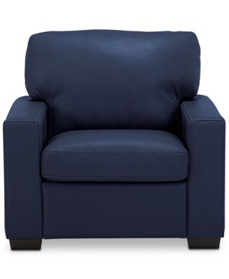 Ennia 36" Leather Armchair, Created for Macy's