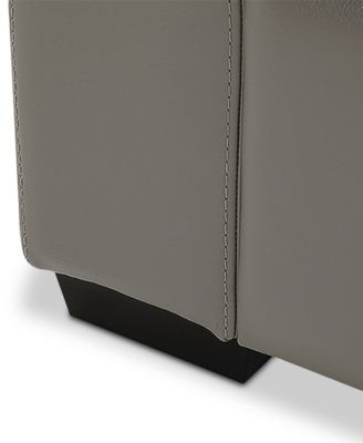 Ennia 82" Leather Queen Sleeper Sofa, Created for Macy's